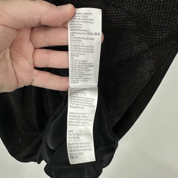 Dresses & Skirts - ILSE JACOBSEN HORNBAEK dress a line knit v neck stretch 3/4 sleeve black M